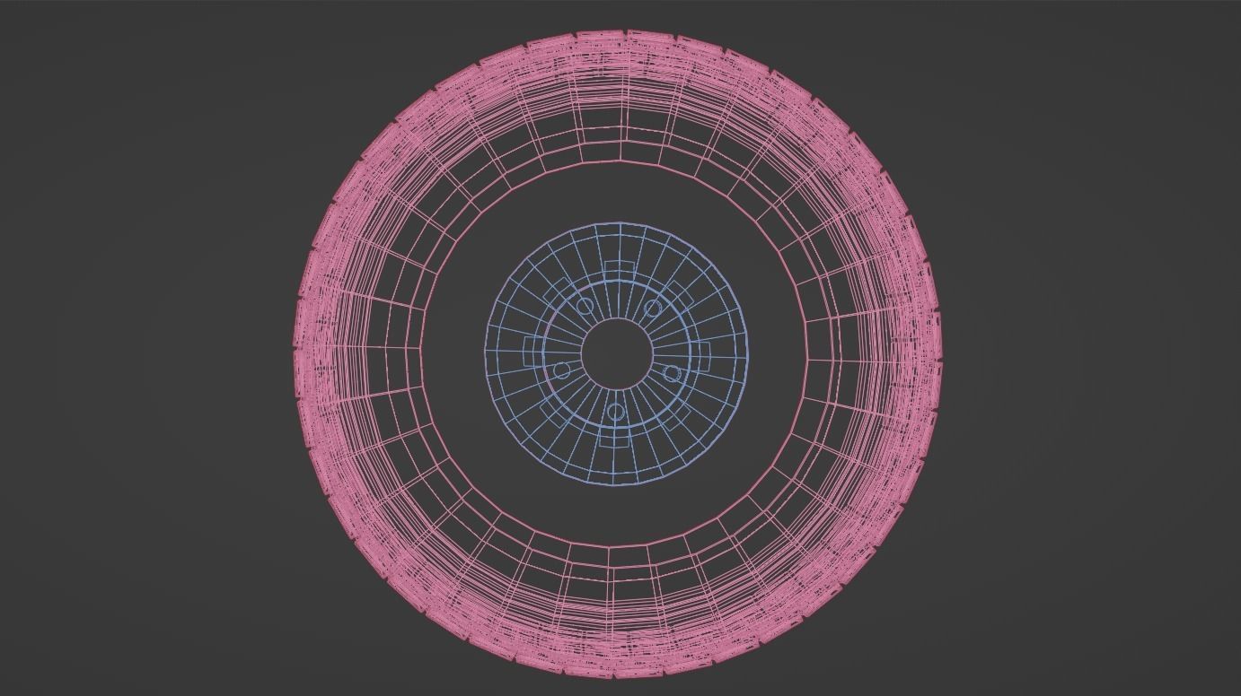 Rally Wheel 3D model PBR Low-poly 3D model_11