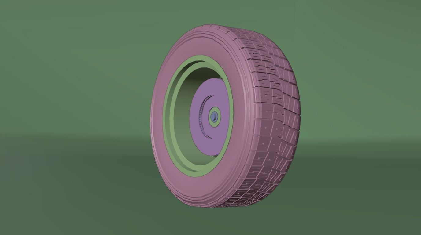 Rally Wheel 3D model PBR Low-poly 3D model_8