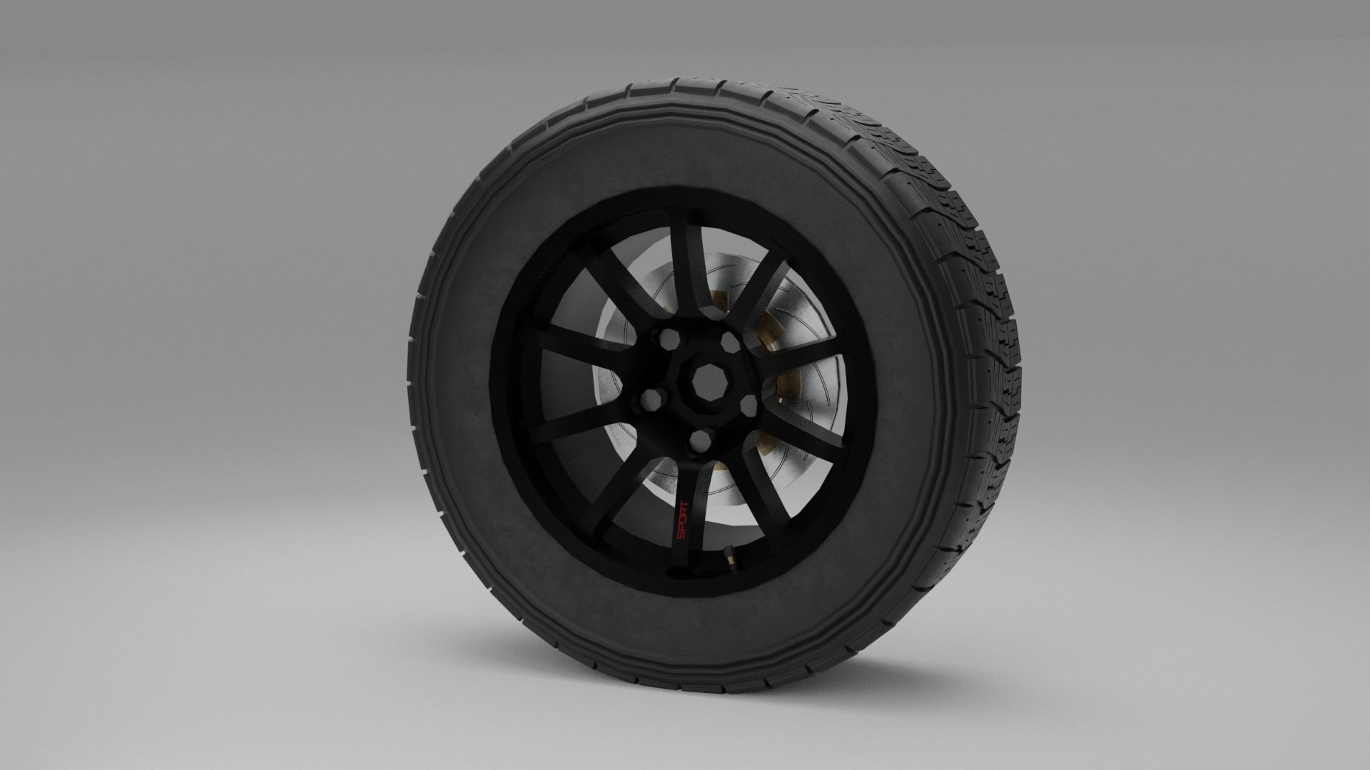 Rally Wheel 3D model PBR Low-poly 3D model_13