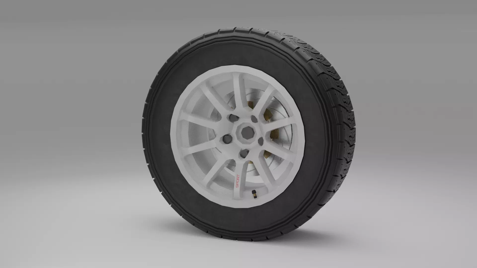 Rally Wheel 3D model PBR Low-poly 3D model_0