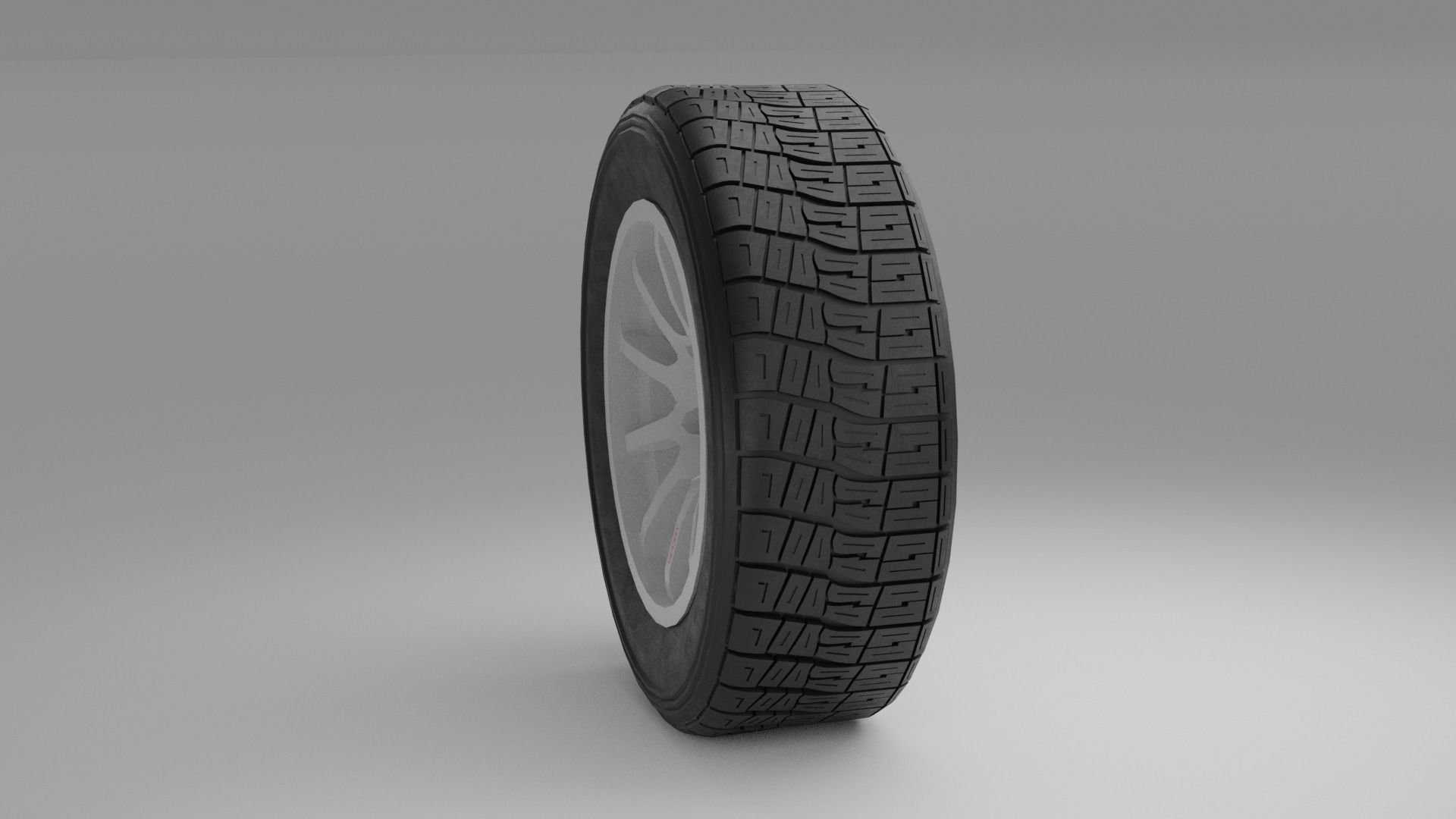 Rally Wheel 3D model PBR Low-poly 3D model_1