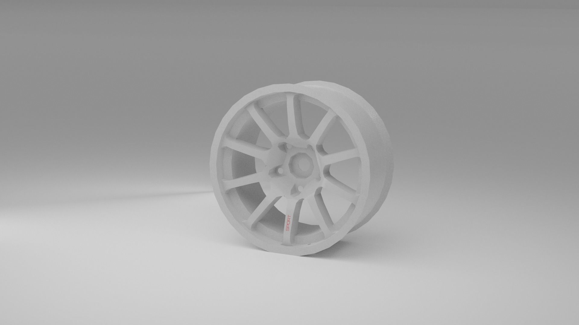 Rally Wheel 3D model PBR Low-poly 3D model_3