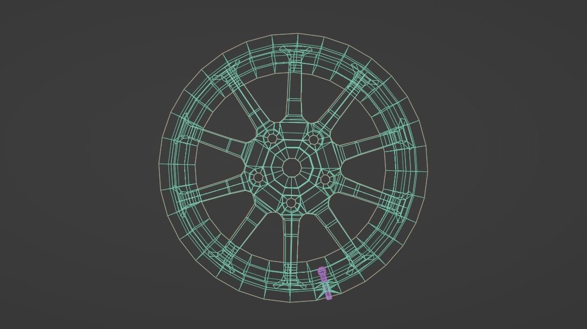 Rally Wheel 3D model PBR Low-poly 3D model_10