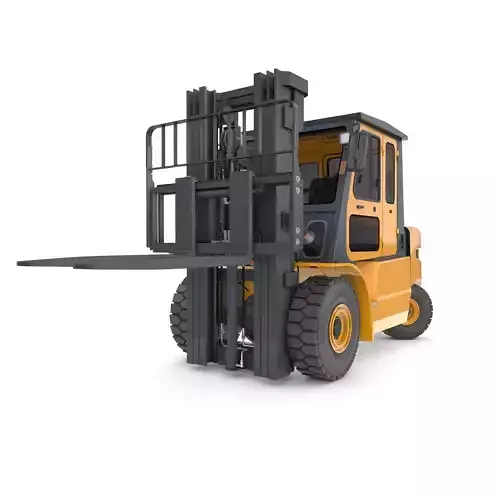 Forklift Animated with Cabinet 3D model