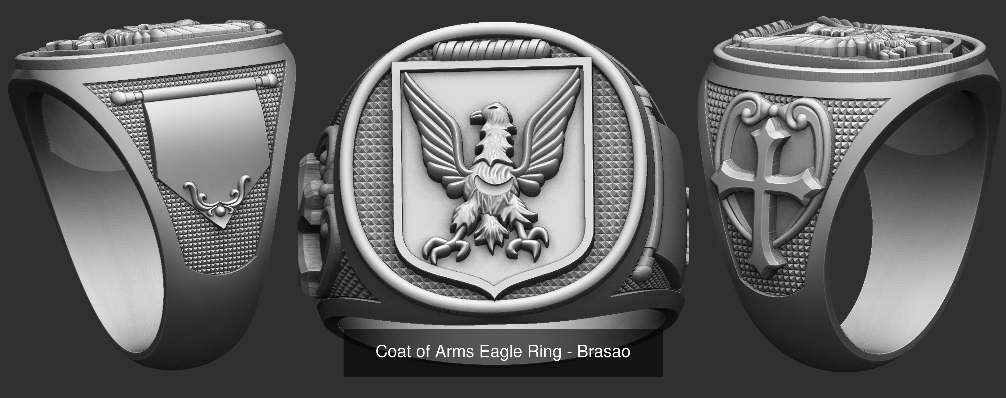 Coat of Arms Brasao - Crest Elements Set Colection 3D Model Collection_9