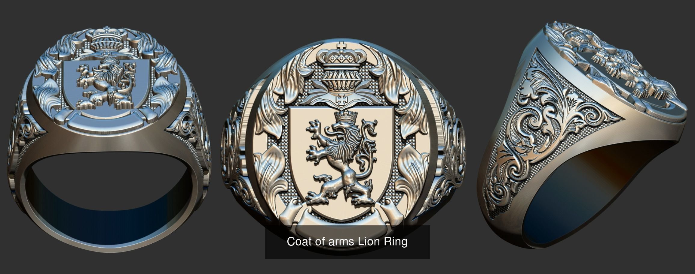 Coat of Arms Brasao - Crest Elements Set Colection 3D Model Collection_3
