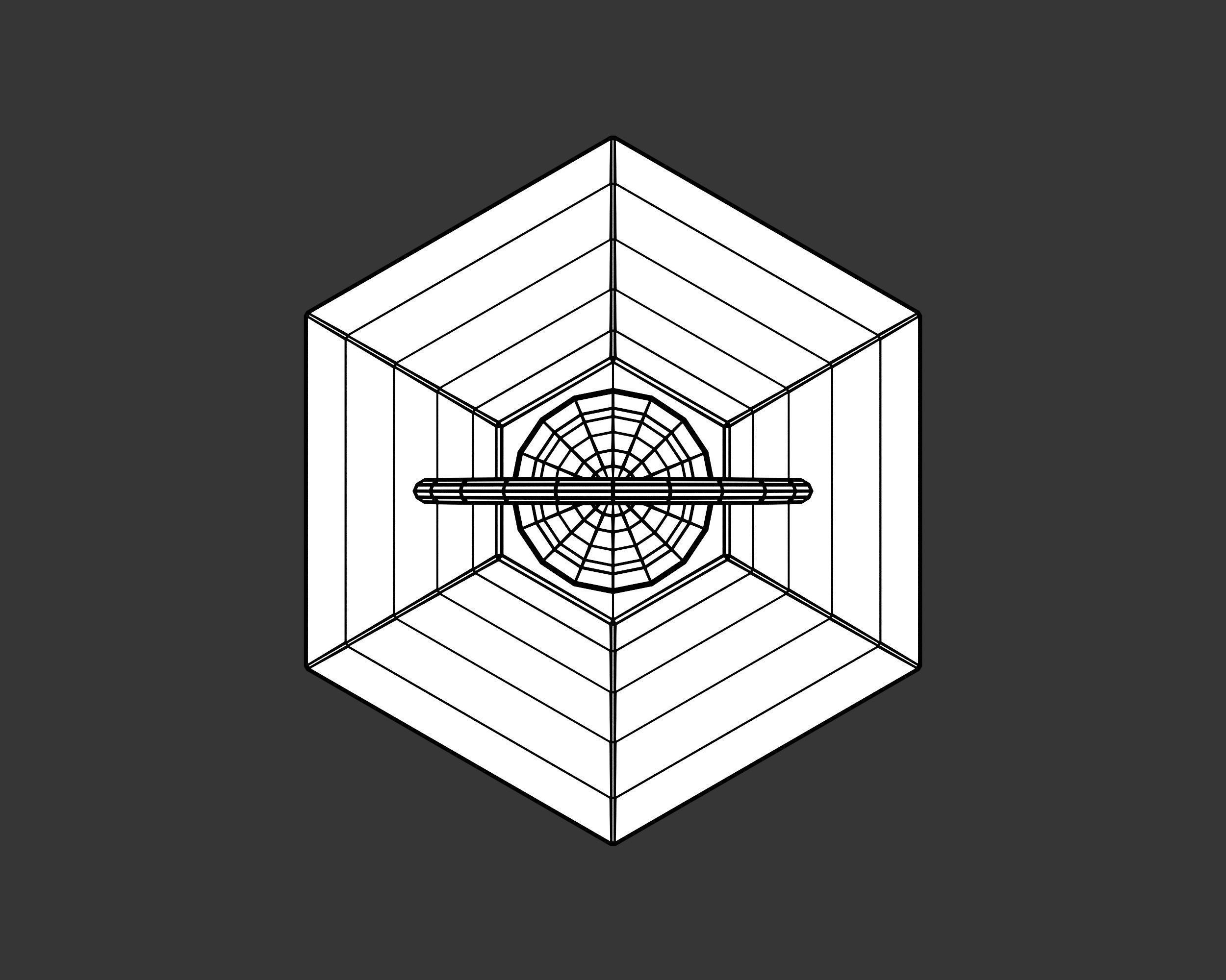 Medieval Elegant Lighting Lantern Low-poly 3D model_11