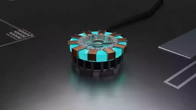 Iron man Arc reactor  Low-poly 3D model