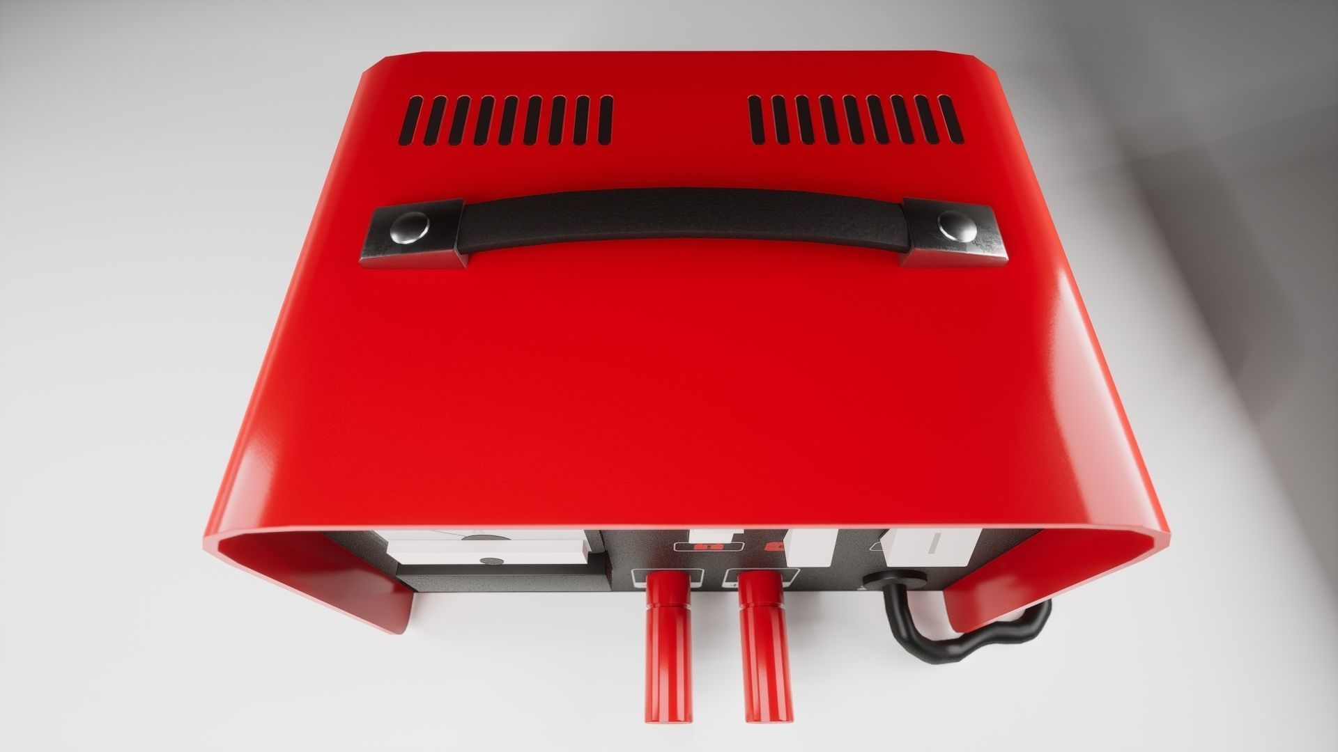 Industry Battery charger for car battery no clamps clean version Low-poly 3D model_3