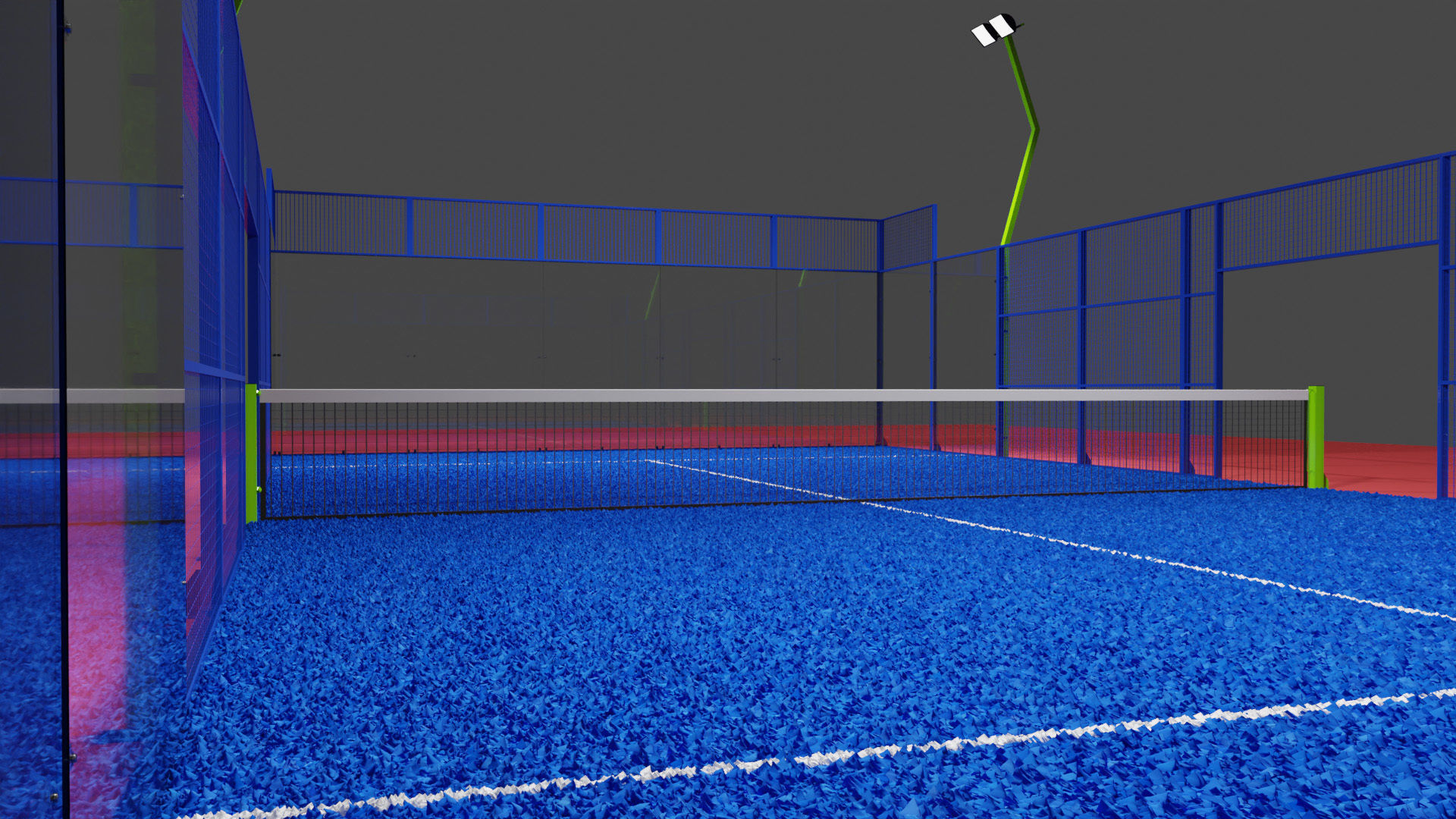Detailed Padel Court 3D model_3