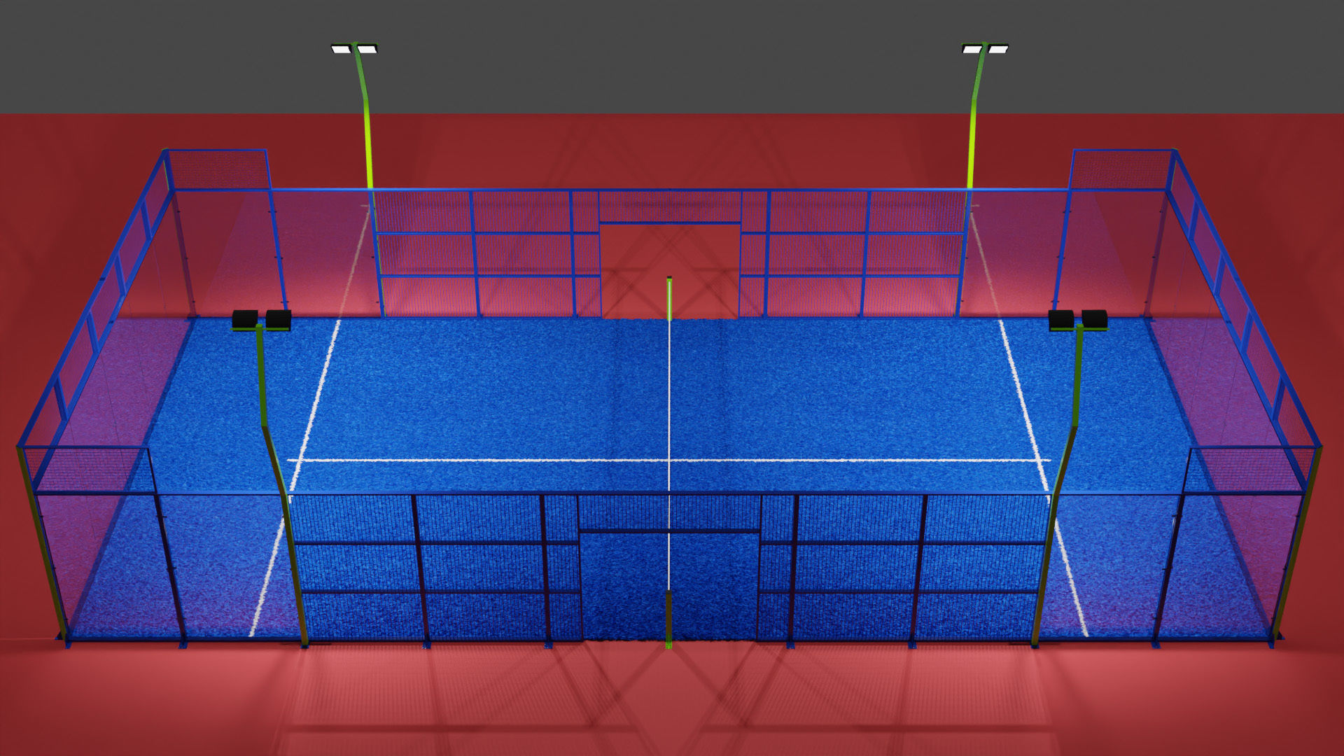 Detailed Padel Court 3D model_5