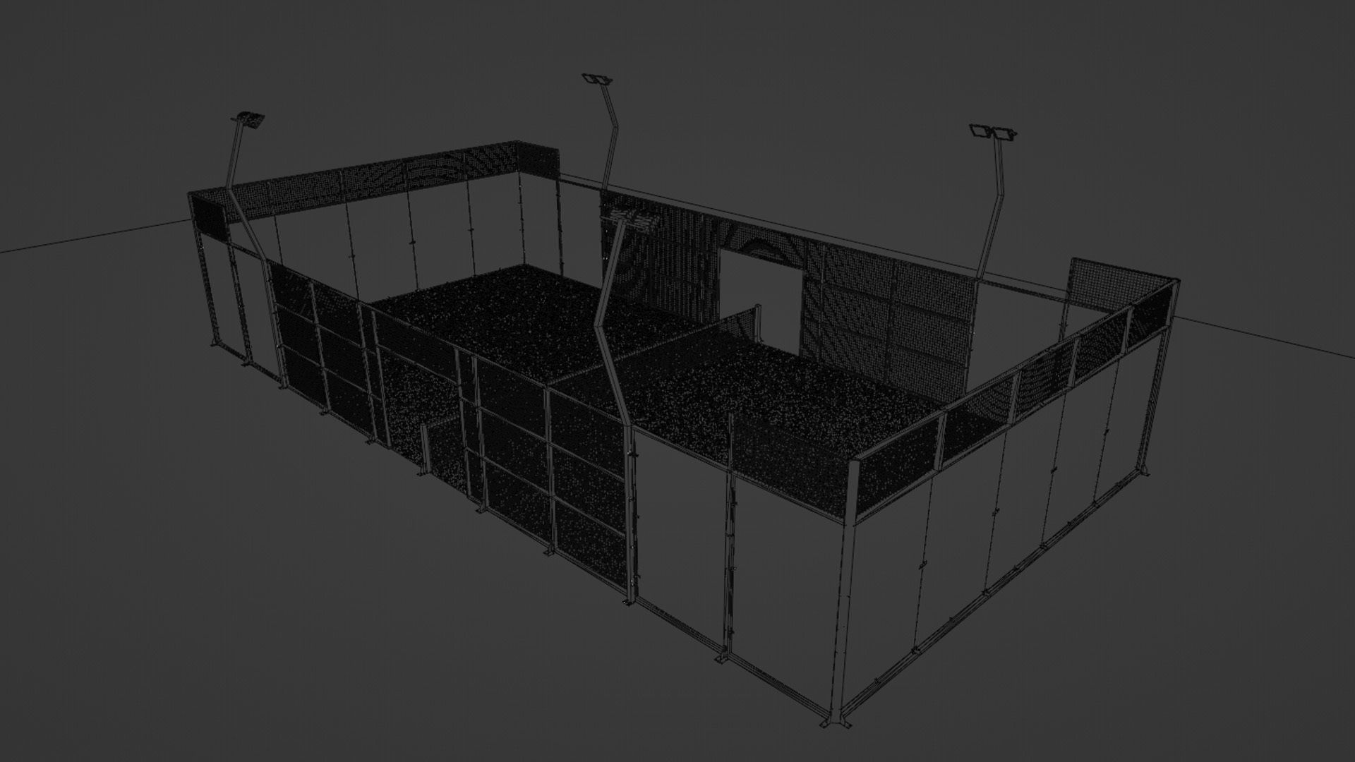 Detailed Padel Court 3D model_7