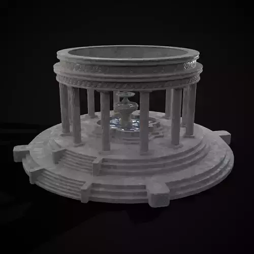 Fountain and Pergola 3D Model Collection