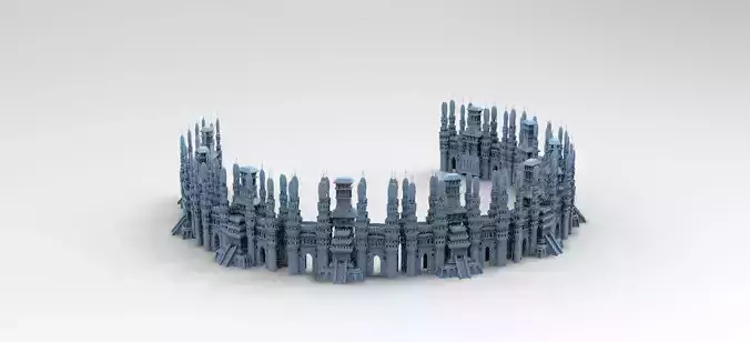 Ancient Ruler City Hyboria Walls  3D model