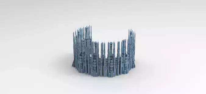 Ancient City Hyboria Walls 2  3D model
