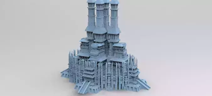 Ancient City Hyboria Walls 3 3D model