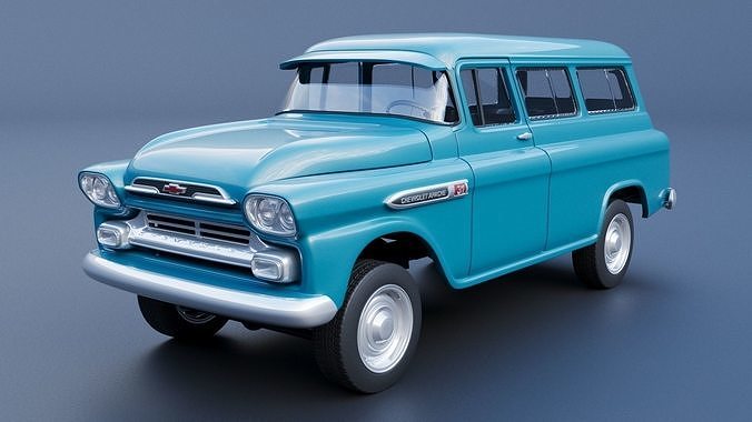 Chevrolet Suburban 1959 3D print model 3