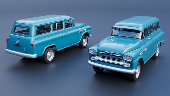 Chevrolet Suburban 1959 3D print model 2