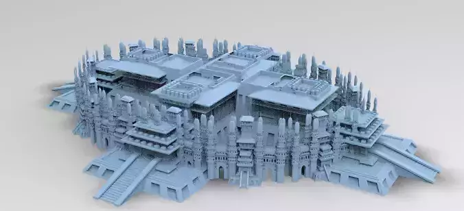 Ancient City Hyboria Walls 5 3D model