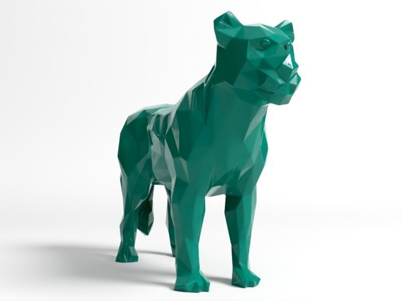 Polygon Lioness 3D print model_5