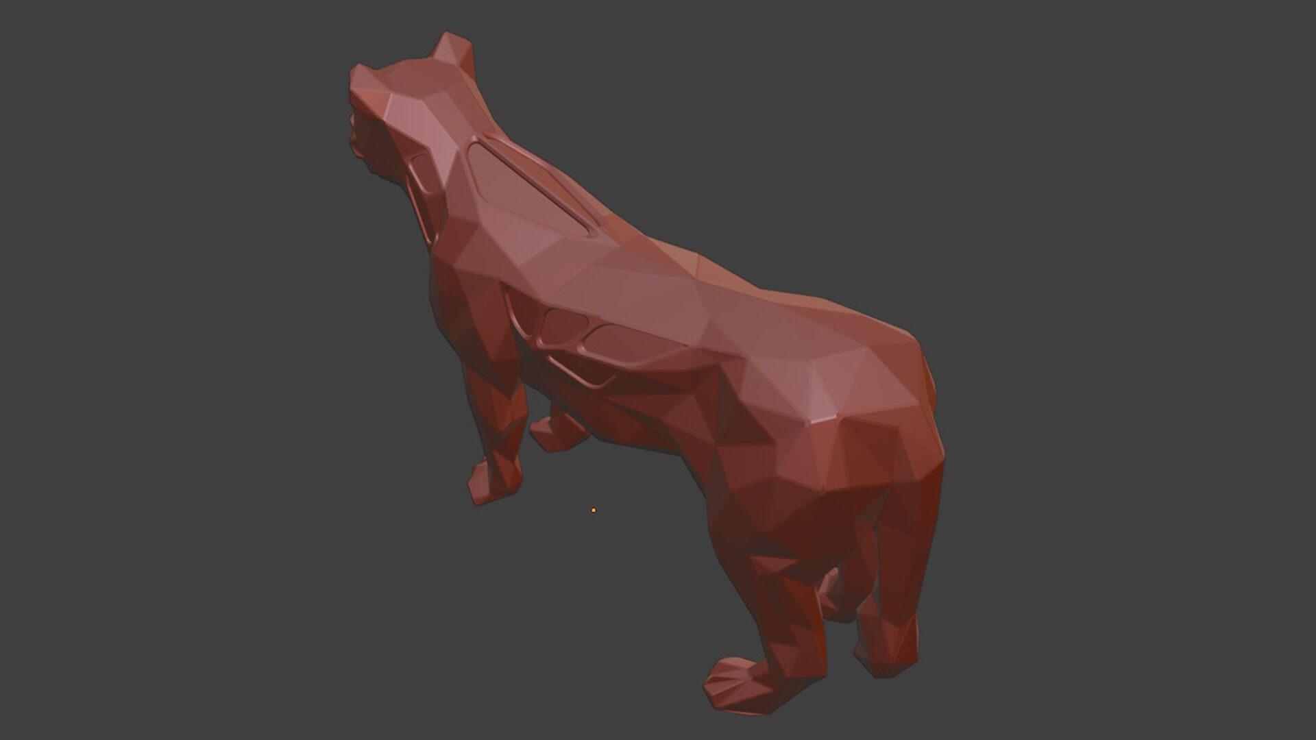 Polygon Lioness 3D print model_9