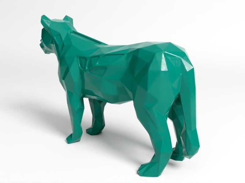 Polygon Lioness 3D print model_2