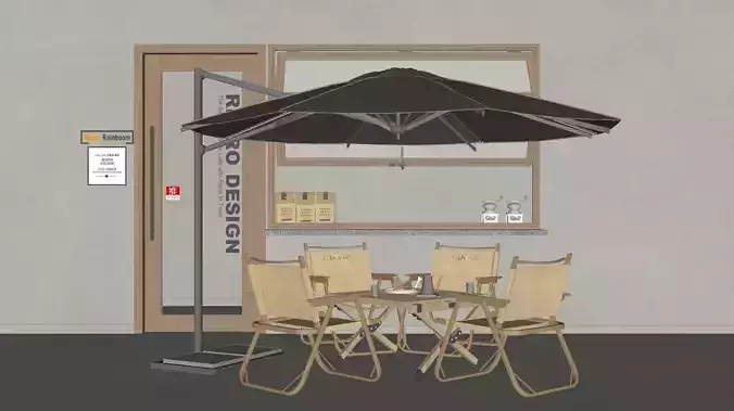 Modern outdoor tables and chairs Outdoor camping tables 3D model
