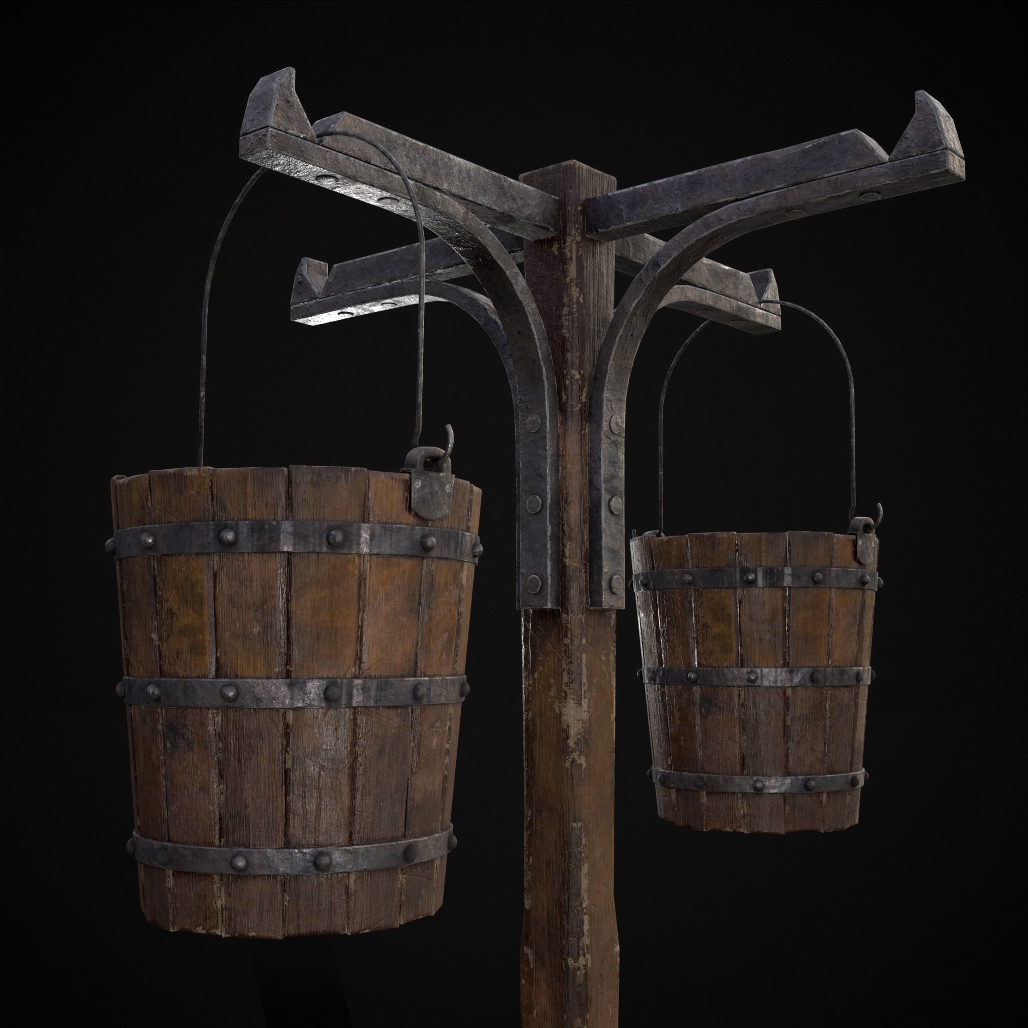 Bucket and Stand 3D Model Collection_12