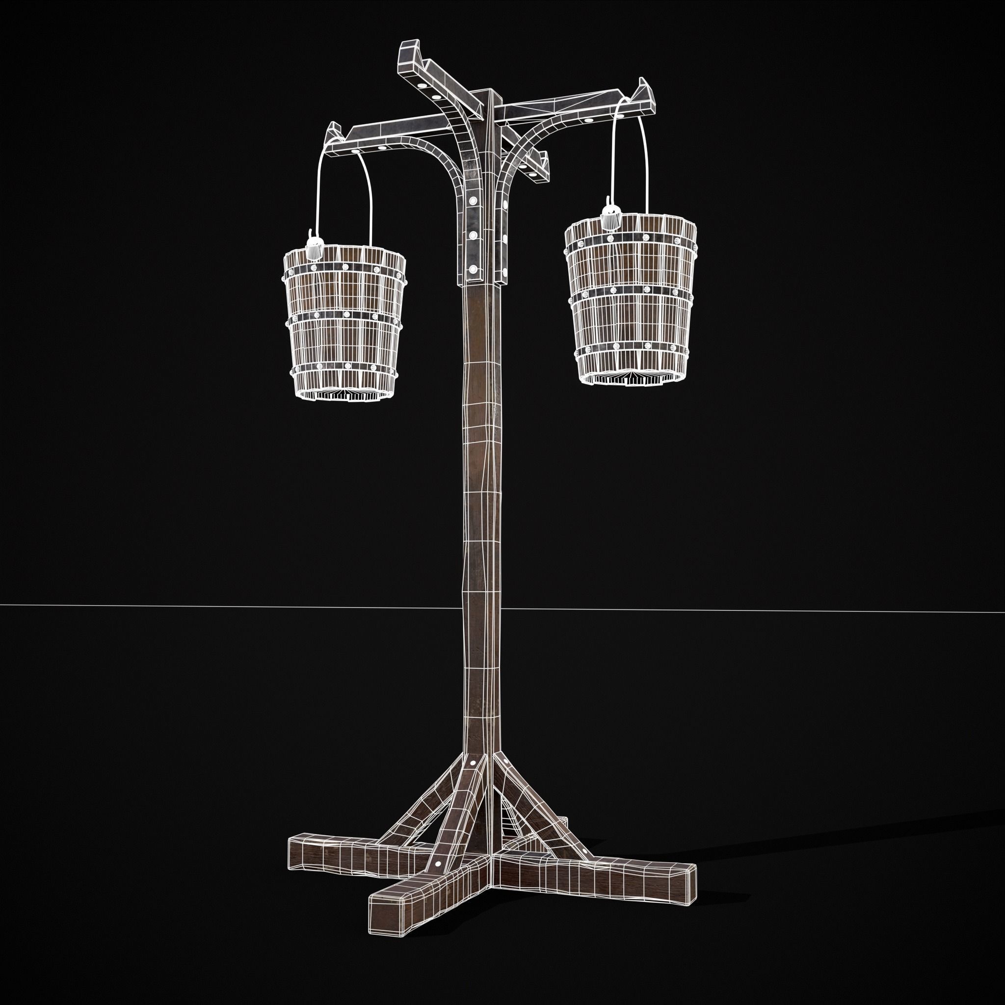 Bucket and Stand 3D Model Collection_9