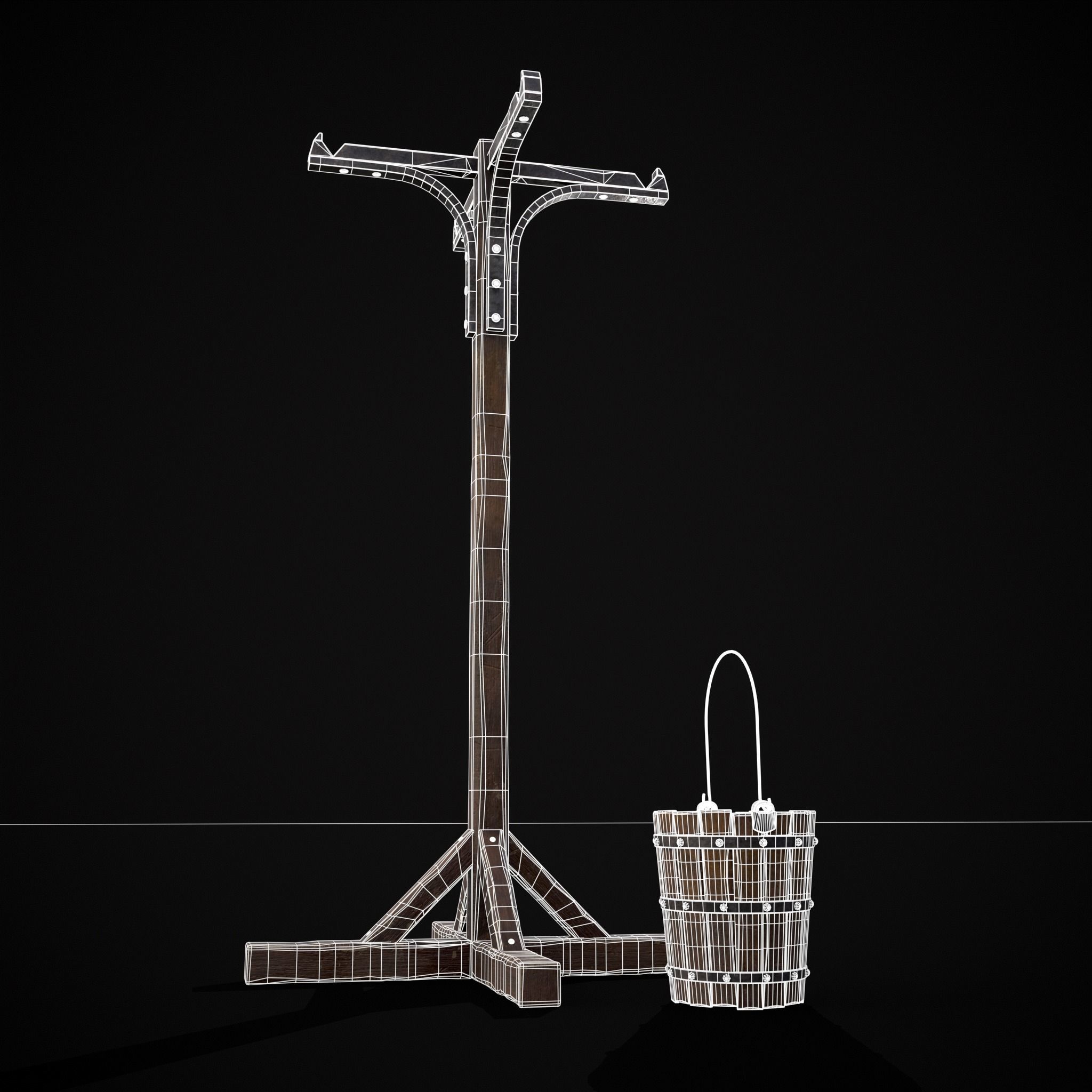 Bucket and Stand 3D Model Collection_23