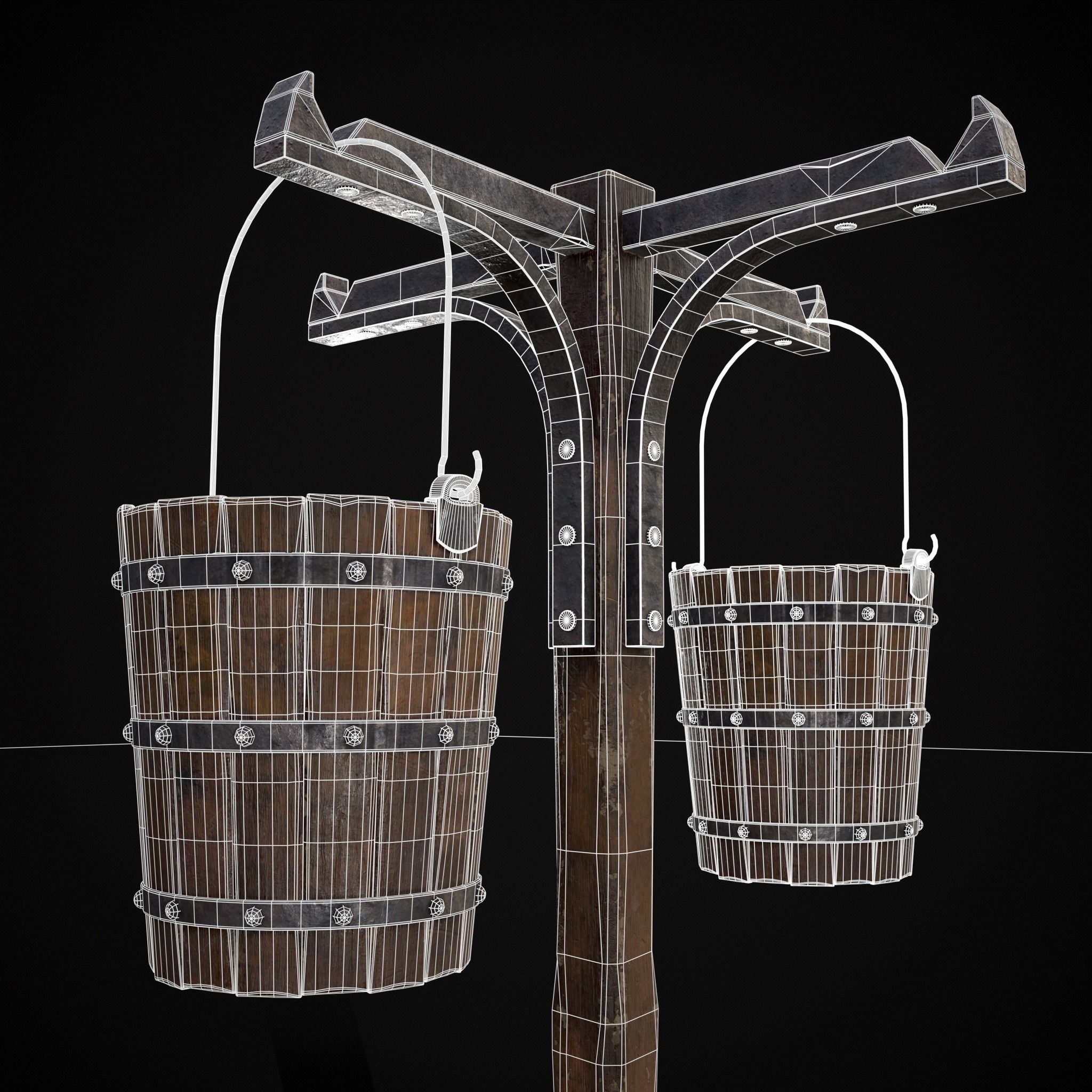 Bucket and Stand 3D Model Collection_13