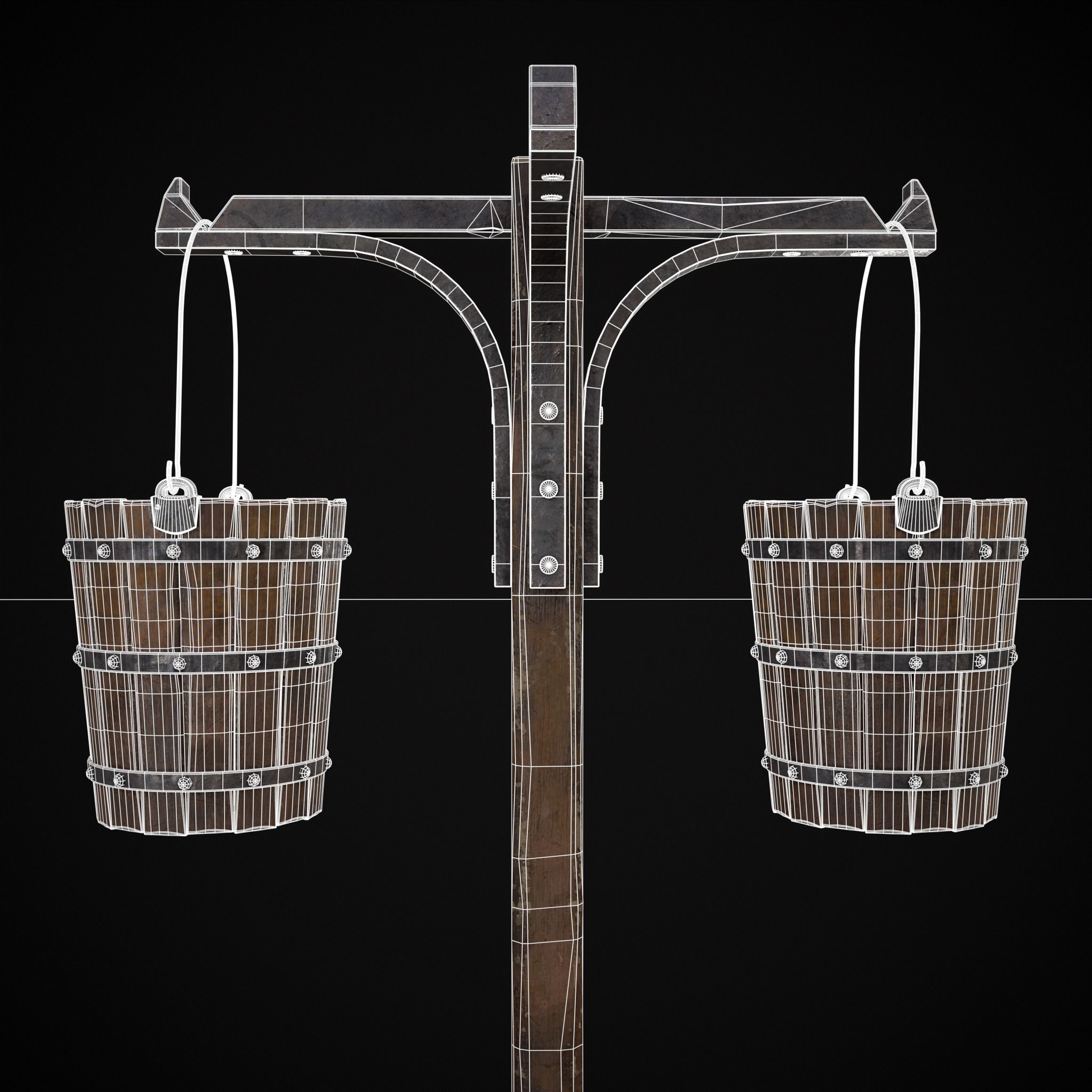 Bucket and Stand 3D Model Collection_11