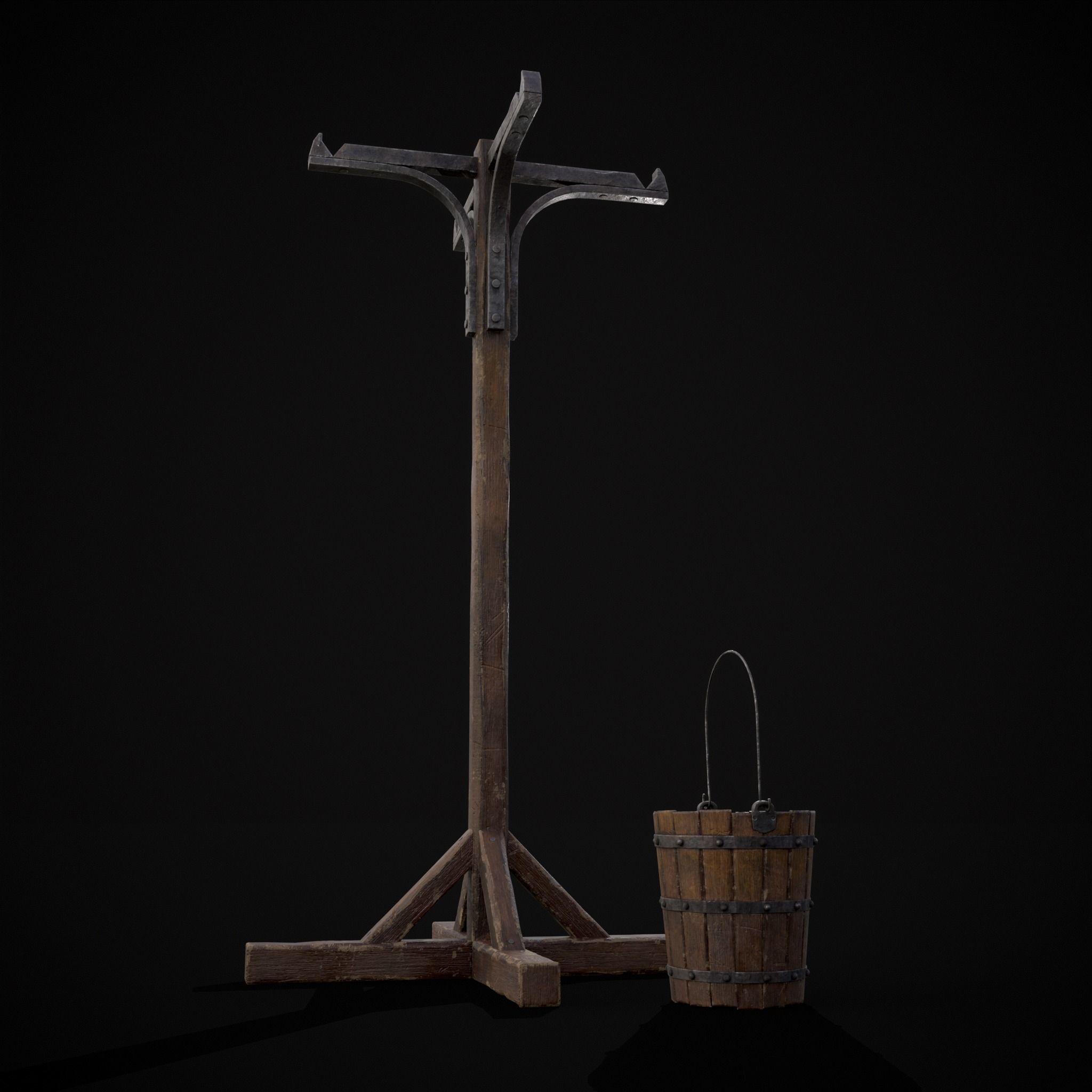 Bucket and Stand 3D Model Collection_22