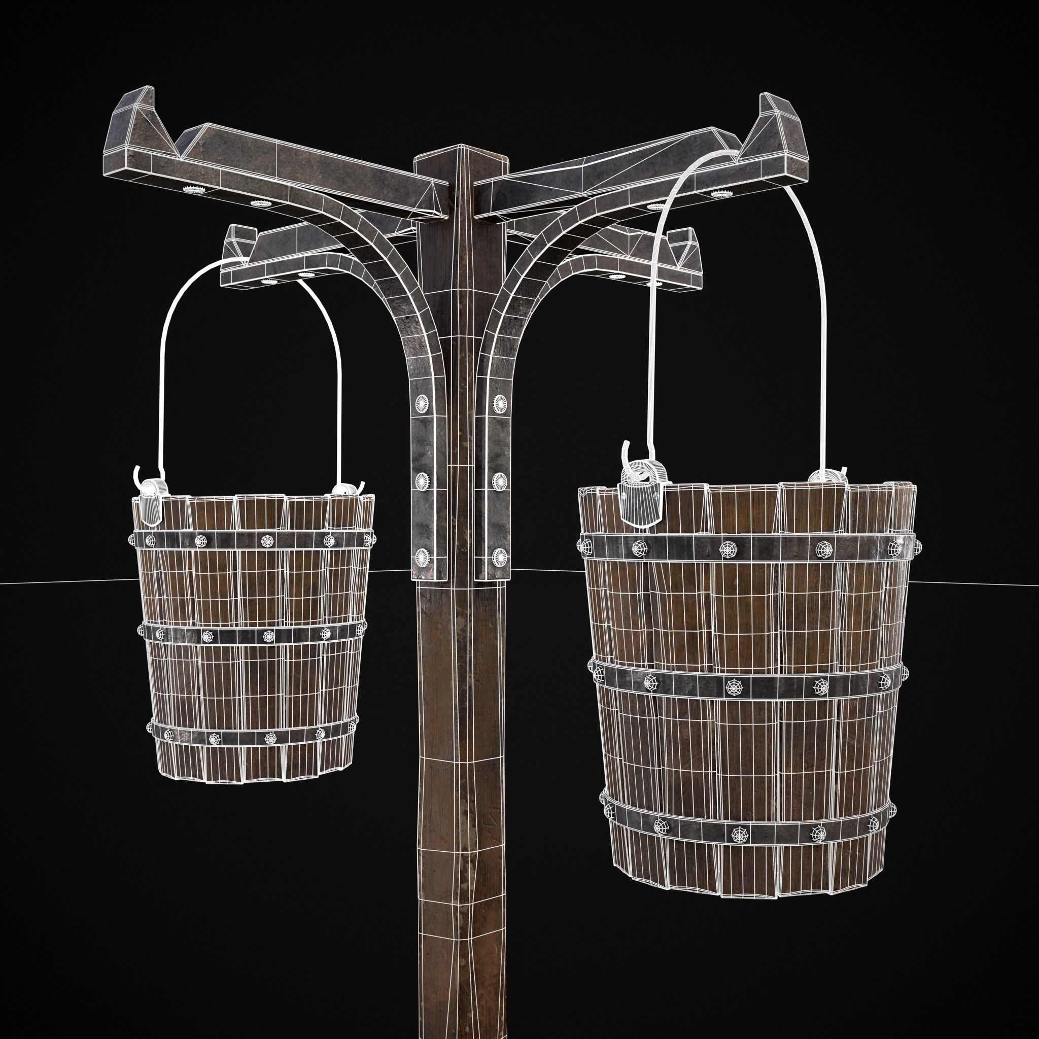Bucket and Stand 3D Model Collection_7