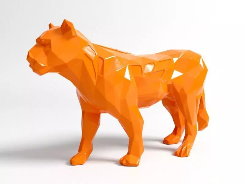Polygon Lioness 3D print model