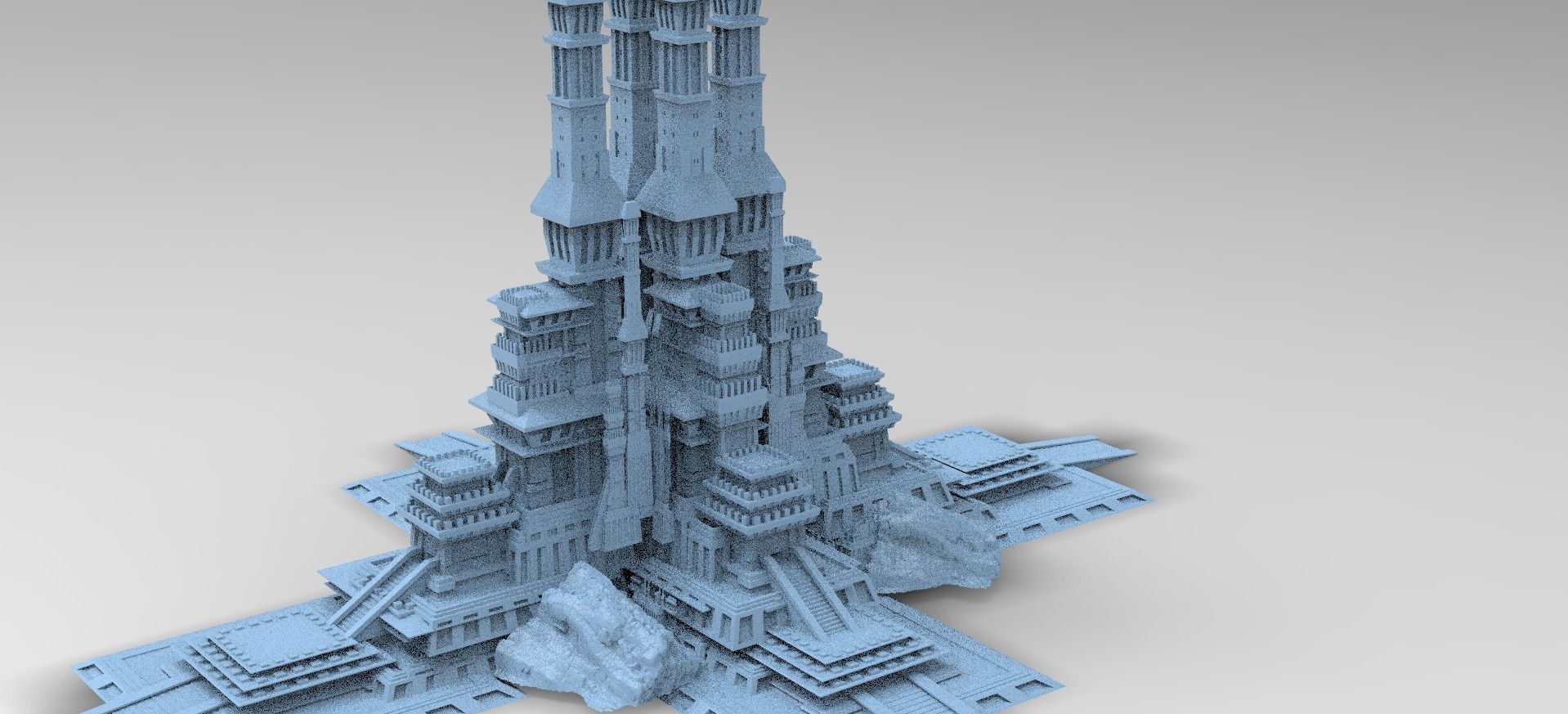 Ancient City Hyboria Towers 5 3D model_1