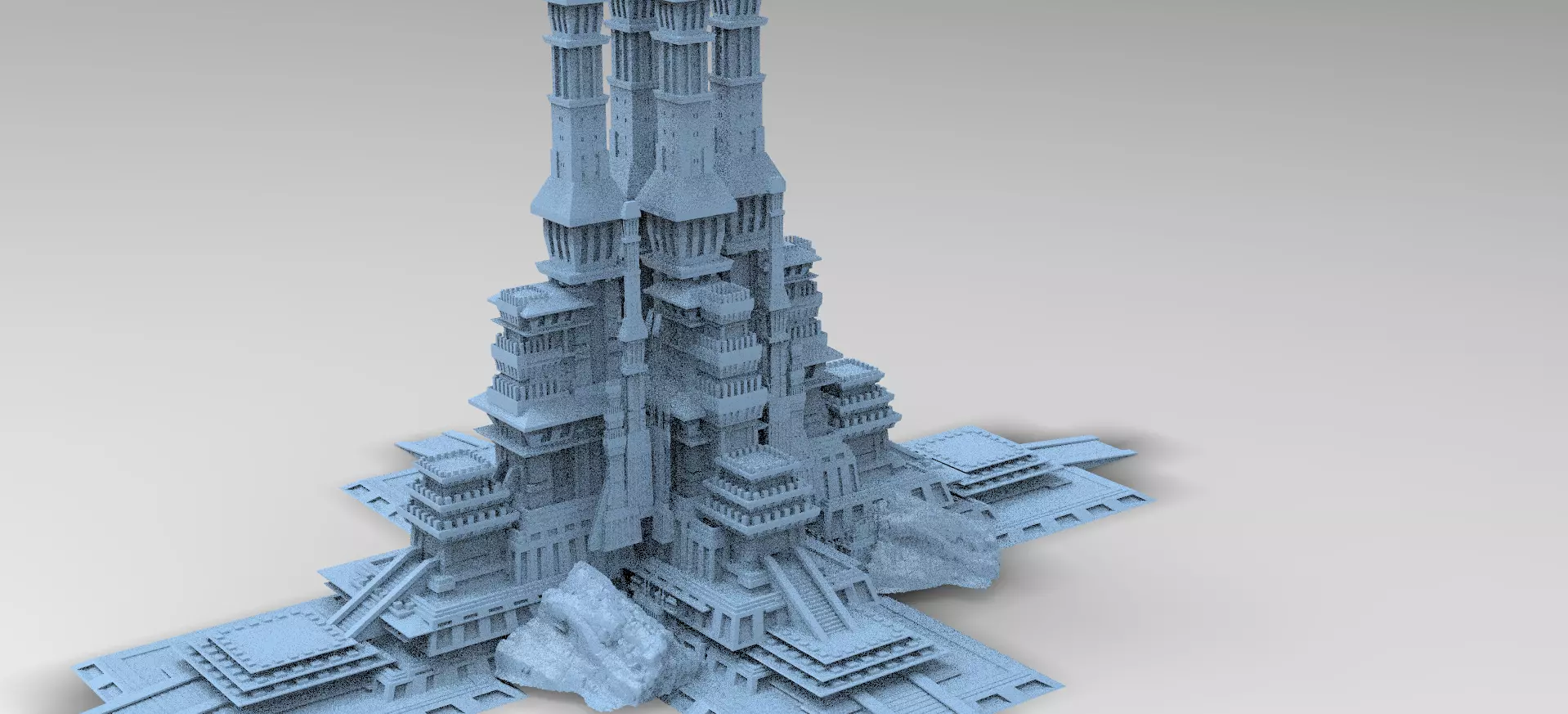 Ancient City Hyboria Towers 5 3D model_0