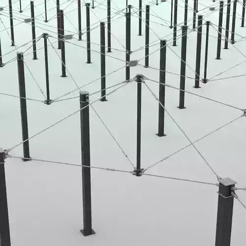 steel tension structure model 3D model