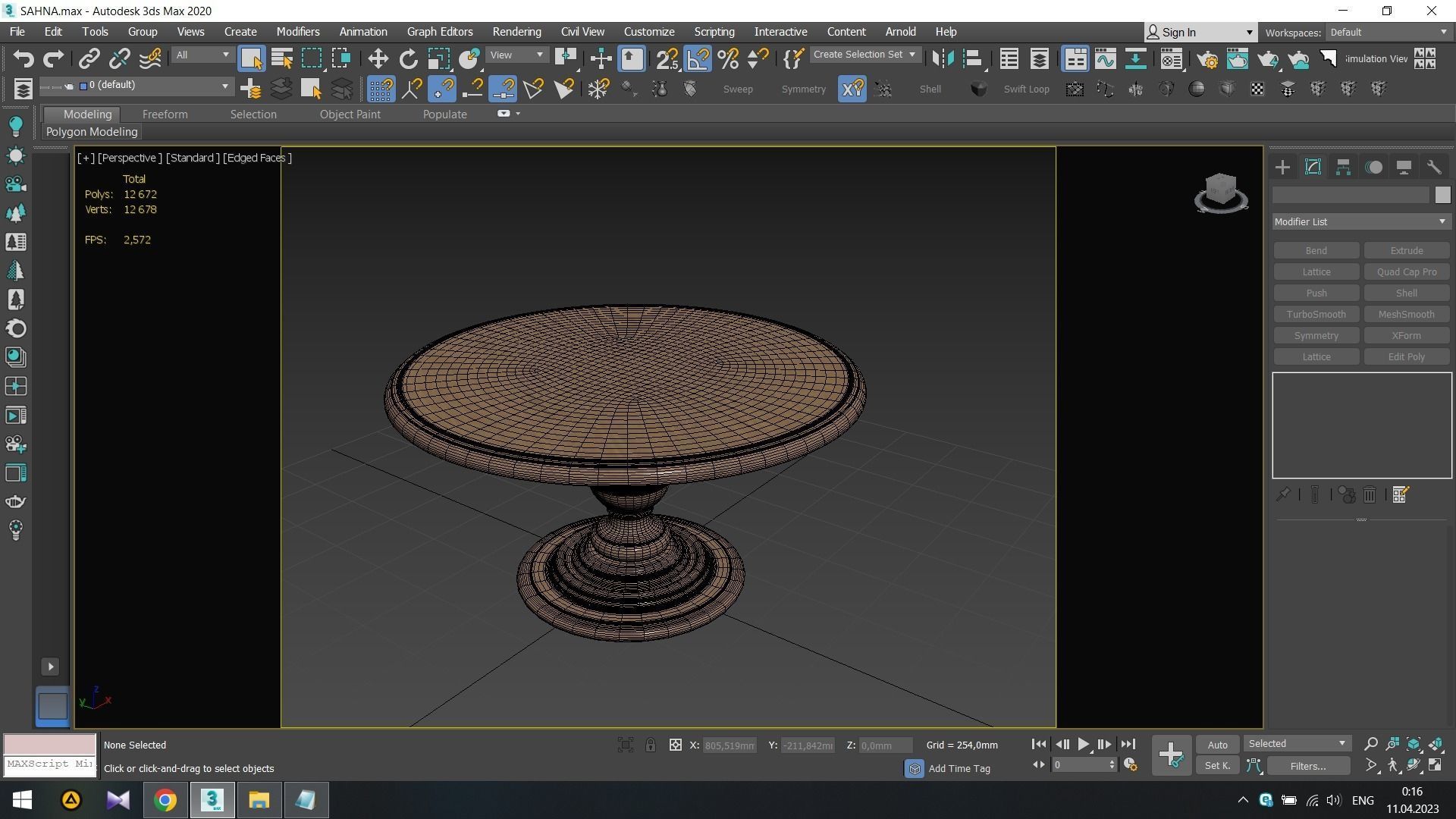 Asolo Dining Table Low-poly 3D model_3