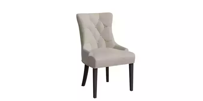 Tufted Antique Gold Side Chair