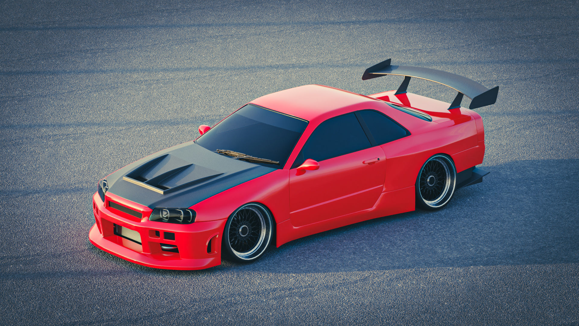 Nissan Skyline GT-R R34 3D model_9