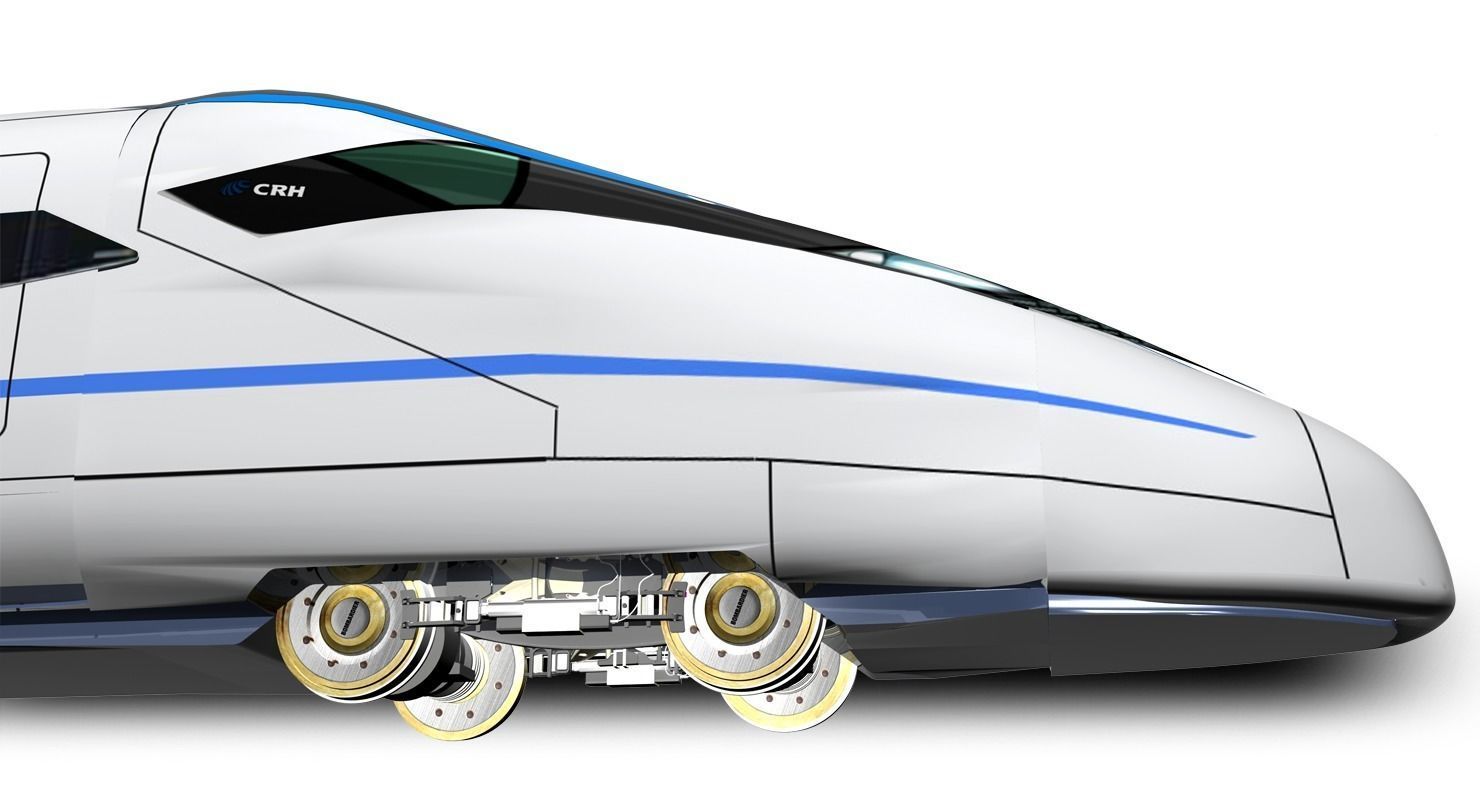 CRH 380D Locomotive 3D model_14