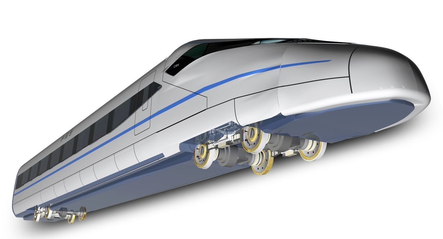 CRH 380D Locomotive 3D model_13