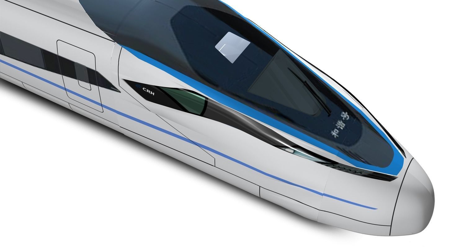 CRH 380D Locomotive 3D model_11