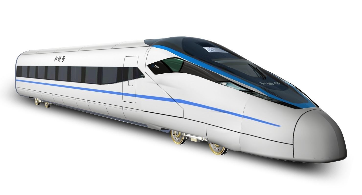 CRH 380D Locomotive 3D model_2