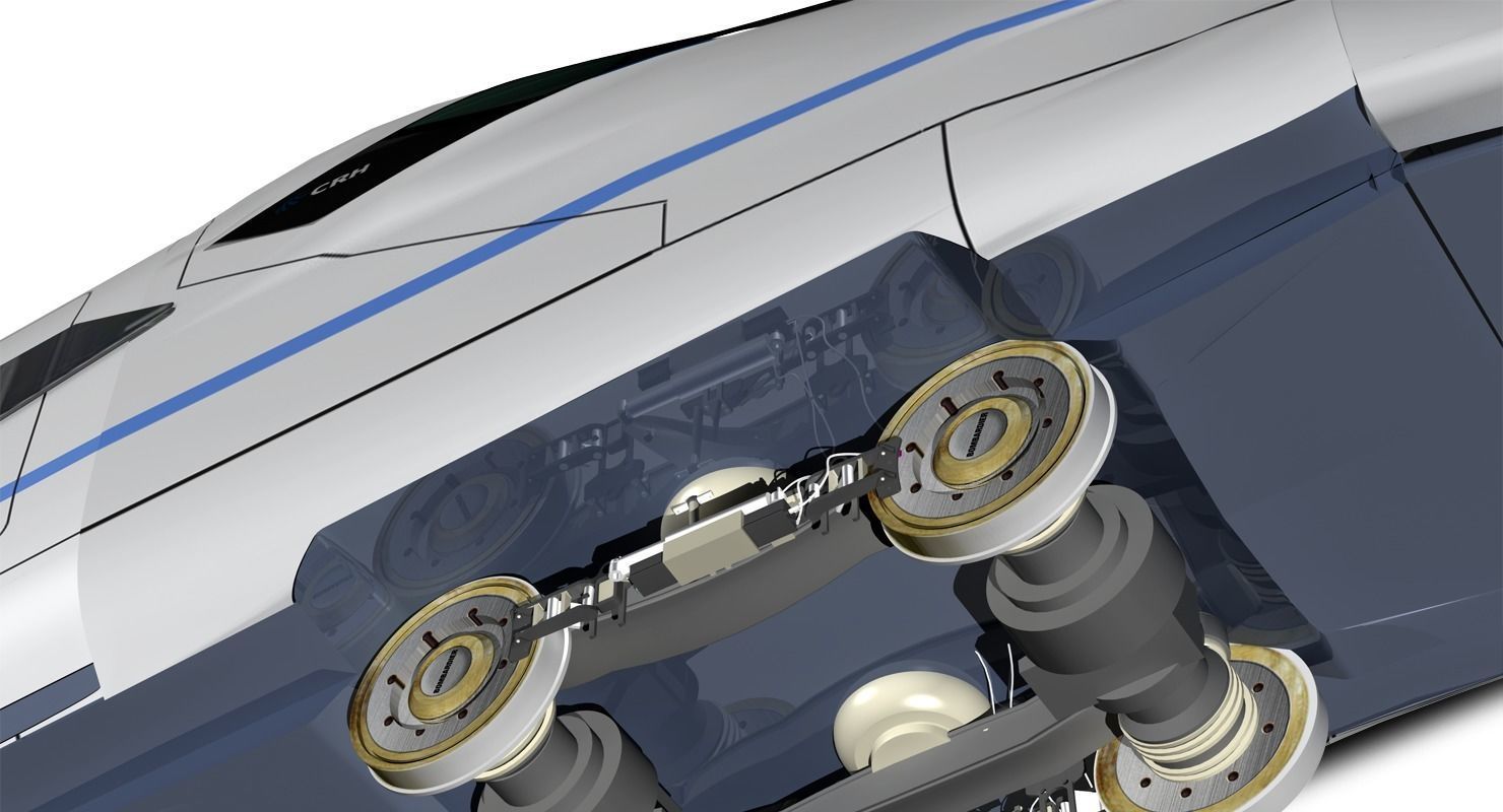 CRH 380D Locomotive 3D model_22