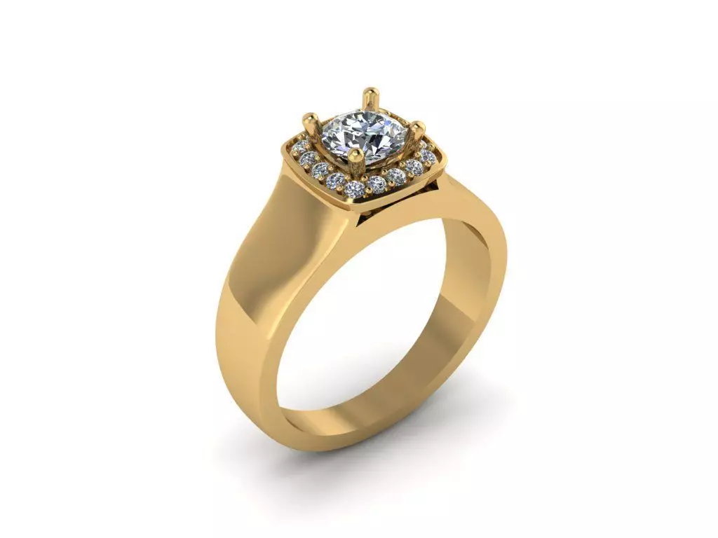 Jewelry Diamond Ring 3D print model