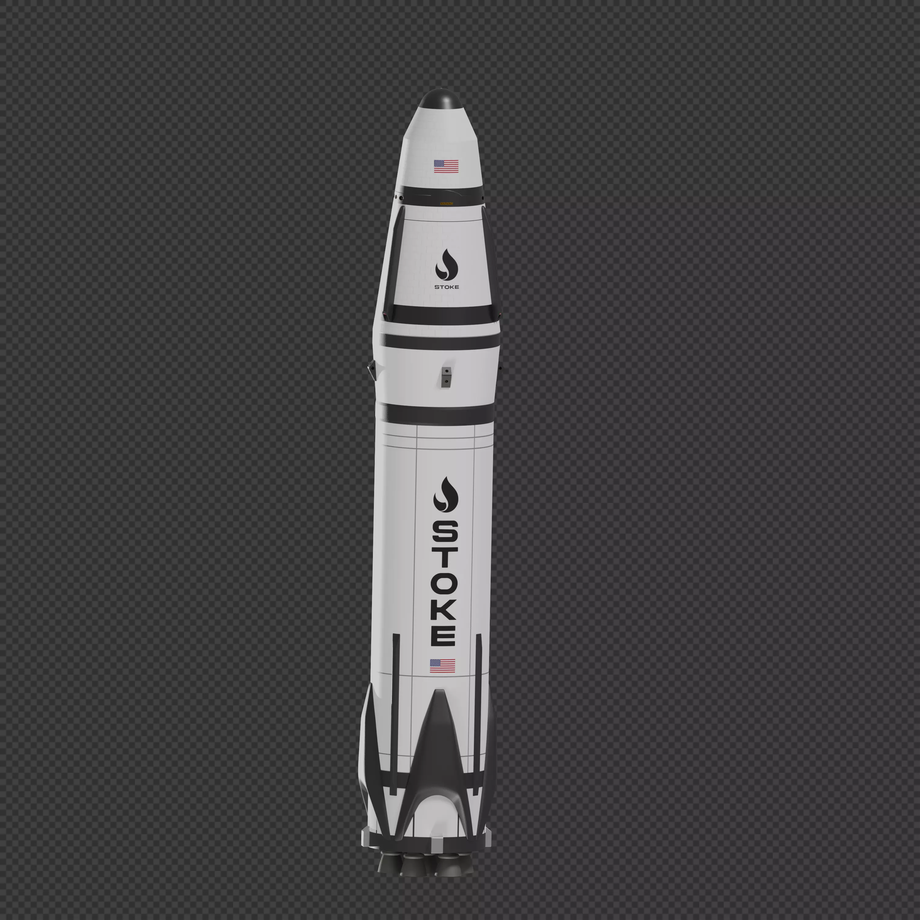 Stoke Space Nova rocket 3D model_0