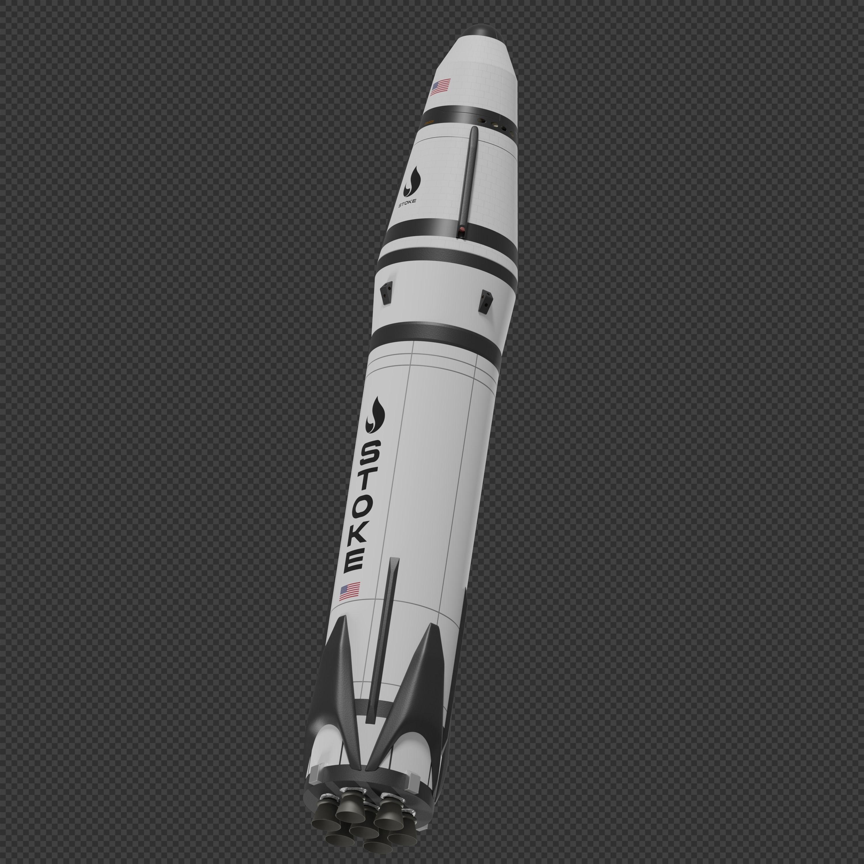 Stoke Space Nova rocket 3D model_6