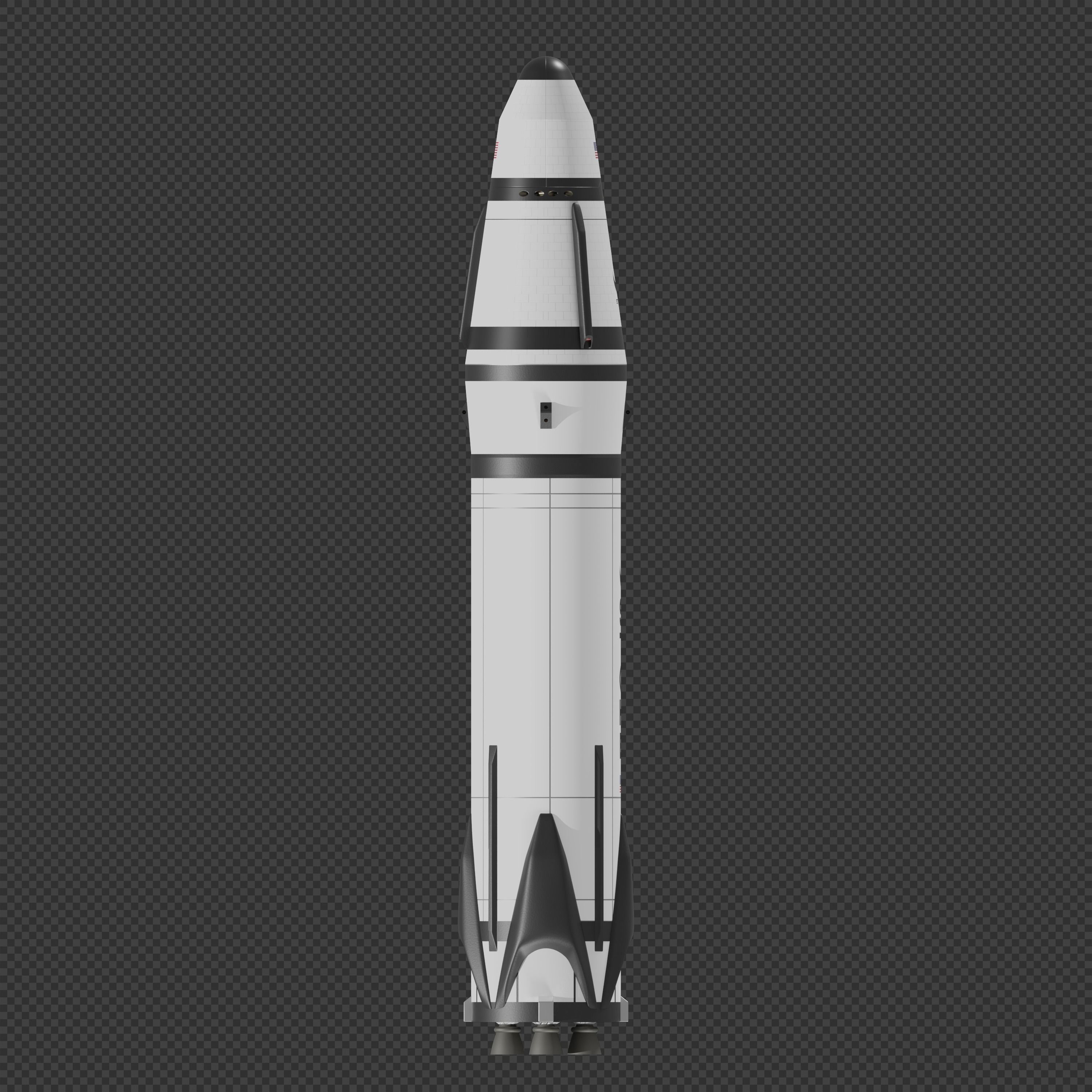 Stoke Space Nova rocket 3D model_2